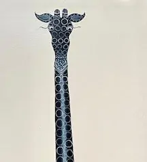 Žirafa v černobílé 25x70