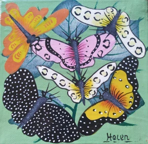 Kousek radosti - motýli 15x15
