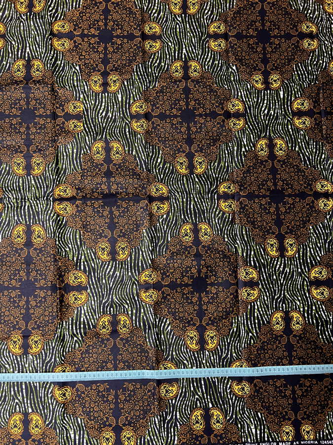 Kitenge Tmavá (cena za kus 175x115 cm)