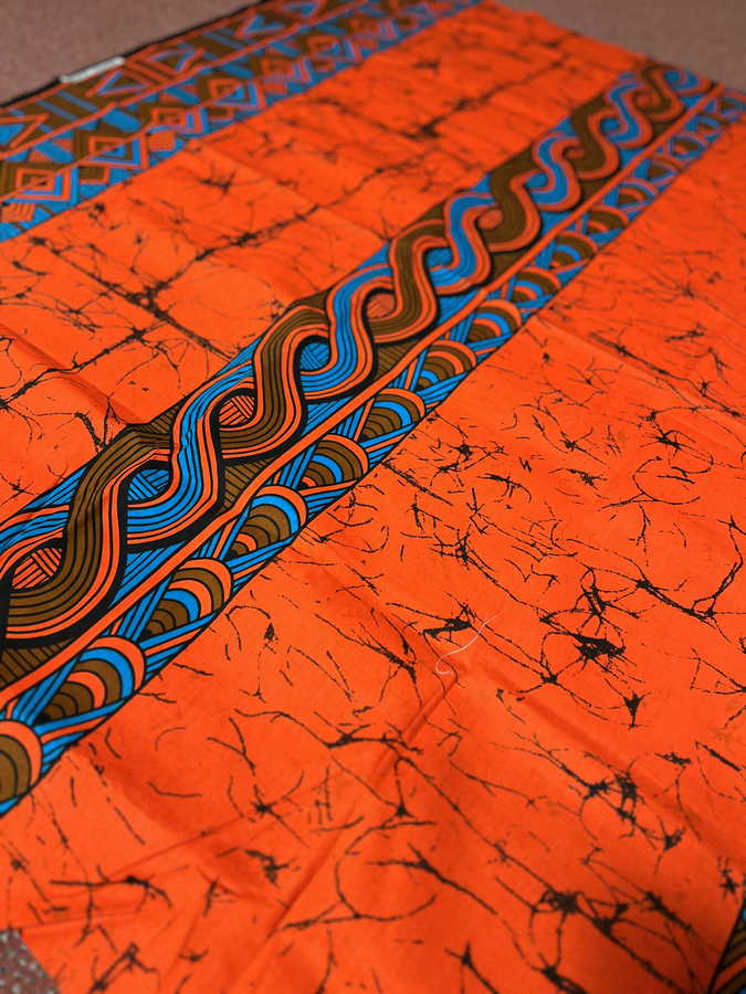 Kitenge Červená (cena za kus 115x130 cm)
