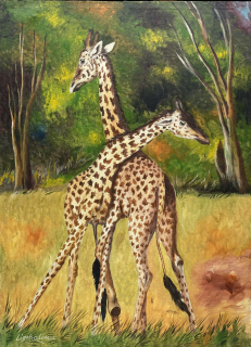 Žirafí harmonie 60x80